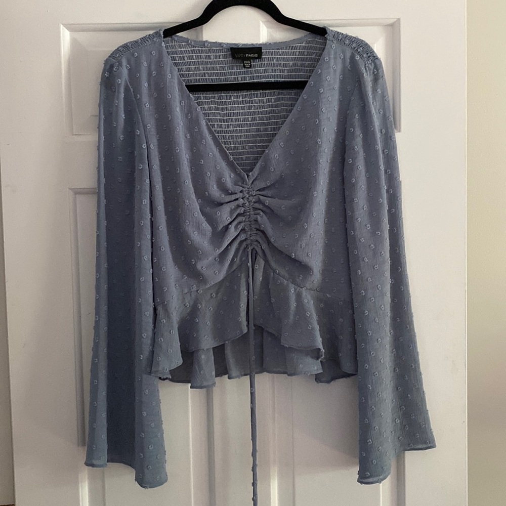 Long sleeve cropped blouse
